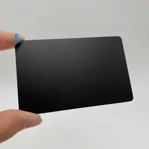 Lazer gravür için mat siyah metal kartvizit boş