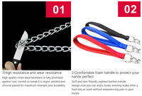 Laisse pour chien en fer durable avec collier, ensemble anti-morsure, chaîne métallique, câble de fixation, fournitures pour animaux de compagnie en gros
