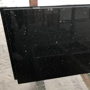 Impor India Pabrik Harga Grosir Hitam Sliver Granit Dapur Counter Top