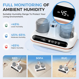 เครื่องดูดฝุ่น UV แบบมือถือ เครื่องทำความสะอาดเบาะแบบชาร์จไฟได้ ถ้วยเก็บฝุ่นคู่ - Product Image 3