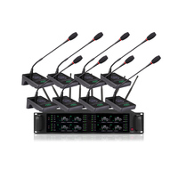 Vason 8801 – Un récepteur, huit microphones sans fil portables, micro-cravate, micro col de cygne, micro canon court pour conférence, piles AA