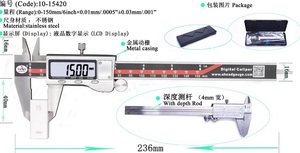 Elektronische Digitale Schuifmaat Digitale Schuifmaat Rvs <span class=keywords><strong>Body</strong></span> Meetinstrument - Product Image 2