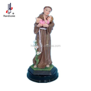 Católica St <span class=keywords><strong>Antonio</strong></span> antiguo hecho a mano <span class=keywords><strong>de</strong></span> resina decoración estatuas religiosas - Product Image 3