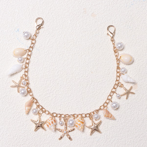 Bolso de Mano Bohemio con Forma de Media Luna, Adorno de Estrella de Mar y Concha, Estilo Marino, Accesorio para Mujer - Product Image 2