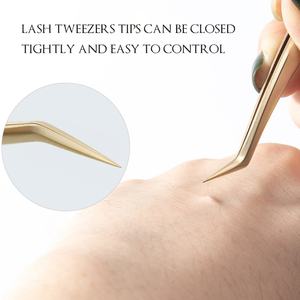 Pinzas para Extensión de Pestañas Pinky Leem, Acero Inoxidable Recubierto, Multi-Punta, Logotipo Personalizado, Pinzas Plateadas para Pestañas - Product Image 5