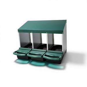 Caja de Nidificación de Alta Calidad con 3 Orificios para Gallinas, Caja para Poner Huevos para Gallinero de Jardín - Product Image 5