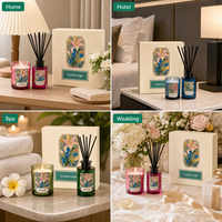 Ensemble cadeau de bougies parfumées artisanales en cire de soja personnalisées avec boîte d'emballage avec logo pour la décoration de la maison, les fêtes, les mariages et les anniversaires
