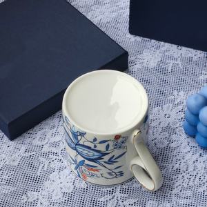 Taza de Porcelana China Ecológica con Diseño Creativo de Cebolla Azul, Apta para Lavavajillas, 260 ml, Contenedor de Alimentos para Oficina y Hogar - Product Image 4