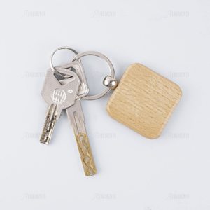 แผ่นไม้เปล่าสำหรับแกะสลัก ขายส่ง พวงกุญแจไม้ทรงสี่เหลี่ยม ป้ายห้อยกุญแจ ห่วงกุญแจ สำหรับงาน DIY ของขวัญ งานฝีมือ แกะสลักด้วยเลเซอร์ - Product Image 6