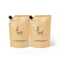 Sachet liquide anti-humidité artisanal, petit format, en papier/AL/NY/PE, avec bec verseur, pochette autoportante pour shampoing, lotion, blush