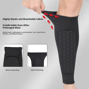 Honeycomb Compression Leg Sleeves Soccer Non-Slip Silicone 90% Polyester EVA Cushion Sport Sock Sleeves Wholesale OEM <strong>Custom</strong> - Product Image 4