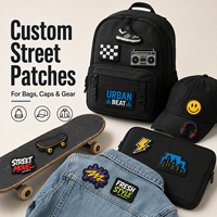 Patch en PVC souple style urbain pour baskets de skateboard, badge moral en caoutchouc personnalisé Hip-Hop pour vestes
