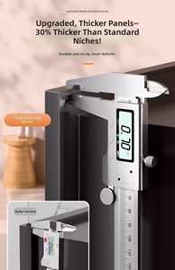 Étagère de douche murale moderne en acier inoxydable 304 à double niveau, niche de rangement pour salle de bain, capacité de 50 lb, gain de place - Product Image 5