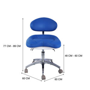 Silla Ergonómica <span class=keywords><strong>de</strong></span> PU con Respaldo Lumbar y Asiento Contorneado, Giratoria, para Consultorio Médico, Clínica Dental, Asistente Médico - Product Image 5