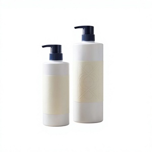 500ml/1000ml <b>White</b> PET/HDPE Bottle with Pump, <b>Flat</b> Shoulder Container for Conditioner & Shower Gel Vietnam Manufacturer - Product Image 1