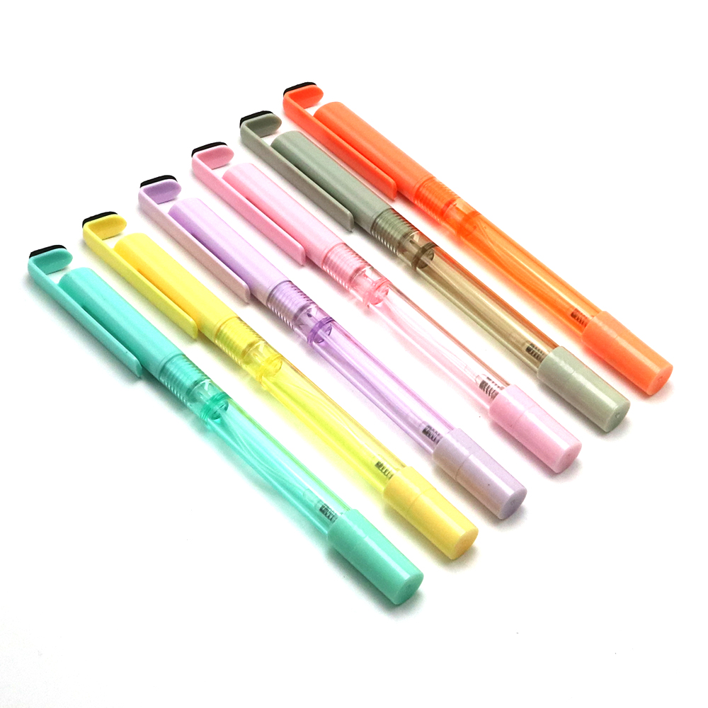 5 мл Пользовательский логотип экрана чистый держатель телефона пластиковая шариковая ручка с ручкой спиртовой спрей дезинфицирующее средство