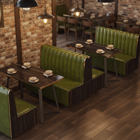 Ensemble de canapés en acier inoxydable commercial, design moderne et classique, structure durable, table de bar avec plateau en faux marbre, salle à manger, KTV, hôtel, restaurant