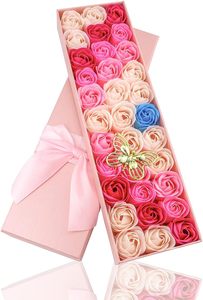 Coffret Cadeau de Mariage Romantique Fait Main avec Pétales Décoratifs – Grand Coffret de Savons Roses en Forme de Fleurs pour le Bain – Vente en Gros - Product Image 6