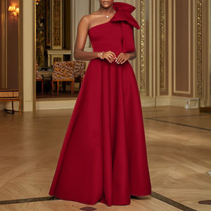 Plus-Size Red Empire-Style Luxe Sleeveless &amp; Latest Pink Long Wedding <strong>Bridesmaid</strong> <strong>Dresses</strong> for <strong>African</strong> Women (Wholesale) - Product Image 1