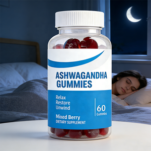 Gomitas de Ashwagandha Orgánicas Halal OEM, Suplemento de Ashwagandha para Ayudar a Reducir el Estrés, Aumentar la Energía y la Relajación - Product Image 1
