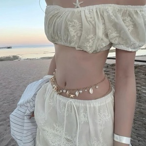 Verão Praia Shell Starfish Cintura Cadeia Bohemian Chic Su Belt Sexy Seaside Viagem Foto Corpo Cadeia - Product Image 2