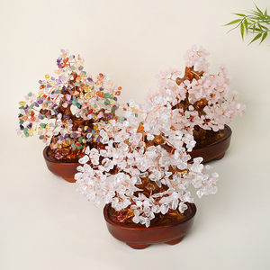 Árbol del Dinero de Cristal Natural Hecho a Mano al por Mayor, Figura de Bonsái de Piedras Preciosas Pulidas para Decoración del Hogar - Product Image 4