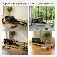 Máquina de Pilates Reformer de 10 Minutos de Instalación, Preensamblada, Equipo de Fitness para el Hogar, Entrenamiento de Fuerza, Cama de Pilates Reformer Plegable