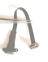Kabel FPC Panel Mount Mikro Female dengan Selubung PVC, Kabel USB 3.1 Tipe C Datar Bersudut dengan Adaptor Panel Mount FPC Pita Tipis