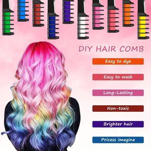 Crayon à cheveux temporaire magique facile à utiliser, pack de 6 couleurs avec brosse - Product Image 5