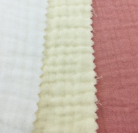 100% algodão eco-amigável bebê camada dupla macia bebê crianças crinkle gaze musselina crepe tecido