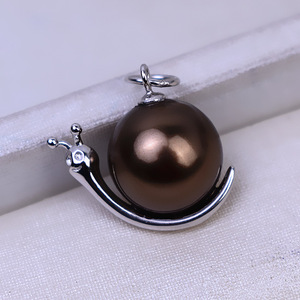 Colgante de Caracol de Plata S925 Hecho a Mano, Accesorio DIY de Estilo Europeo Americano, Perla Barroca Hueca para Mujer, Tamaños 3mm 6mm - Product Image 2