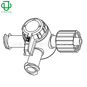 Plastic Rulcock Plug Valve 1/4 In Two Way Three Way For Water <b>Control</b> Valves - Product Image 3