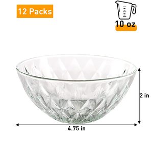 Bol à salade rond <span class=keywords><strong>en</strong></span> <span class=keywords><strong>verre</strong></span> transparent avec <span class=keywords><strong>petit</strong></span> motif diamant, idéal pour la cuisine et la restauration, parfait pour les salades et la pâtisserie - Product Image 3