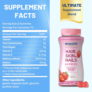 Yetişkin Kullanımı İçin Biotin İçeren Güzellik Ürünü OEM Helal Şekersiz Tırnak Cilt Büyüme Jelibon Şekerleri Saç Vitaminleri - Product Image 2