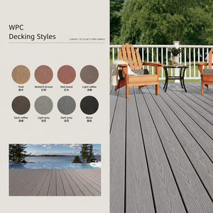 Planches de terrasse WPC Raypai modernes 140*25mm antidérapantes à âme creuse avec fixations dissimulées pour commerce et divertissement - Product Image 6
