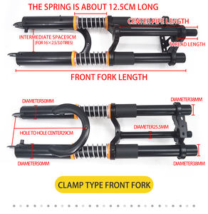 Horquilla delantera Quadricycle 18 eje de abrazadera de tubo tipo 31,5 horquilla amortiguadora de hombro con cuenco de acero y eje delantero - Product Image 6