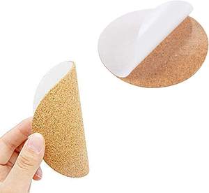 Cuadrados de <span class=keywords><strong>Corcho</strong></span> Autoadhesivos al por Mayor, Láminas de Respaldo para Manualidades, Posavasos, Azulejos Circulares para Pared, Resistentes, Ecológicos, 2 mm de Grosor - Product Image 2