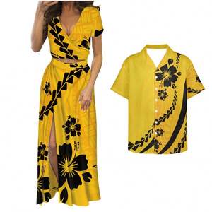 Ropa <span class=keywords><strong>de</strong></span> Pareja Estilo Isleño, Ropa Coreana para Parejas, Ropa a Juego con Estampado <span class=keywords><strong>de</strong></span> <span class=keywords><strong>Hojas</strong></span> <span class=keywords><strong>de</strong></span> Palma <span class=keywords><strong>de</strong></span> Plátano <span class=keywords><strong>de</strong></span> Hawái para Mujer, Verano - Product Image 5