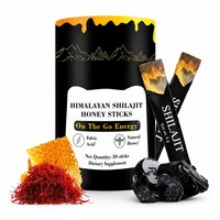 Palitos de Miel de Shilajit del Himalaya con Azafrán Manuka, Más de 85 Minerales Traza, Suplemento de Ácido Fúlvico, Venta al por Mayor, a Granel, OEM, Marca Privada