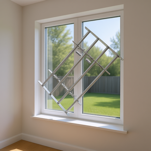 Rejilla de seguridad ajustable de aluminio de 39.4-59.1 pulgadas para ventanas, instalación con tornillos, diseño minimalista - Product Image 2