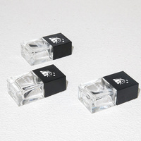 Flacon de vernis à ongles en verre transparent carré multi-usages rechargeable, zéro déchet, motif personnalisable, fabrication en usine