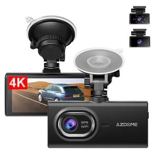 كاميرا داش Azdome 4K طراز M560 بعدسات 3 عدسات 4 بوصة شاشة لمس IPS كاميرا داش سيارة مسجل فيديو رقمي للسيارات بذاكرة مدمجة 64 جيجا/128 جيجا