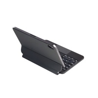 Keyboard Touchpad Nirkabel 2.4Ghz Bersertifikasi FCC, Tipis & Ringkas, dengan Lampu Latar RGB dan USB-C untuk iPad Mini6/Mini7, Dilengkapi Casing Kulit PU Premium