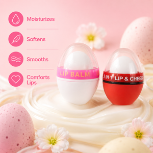 Bálsamo labial y para mejillas 2 en 1 ODM/OEM, nutritivo, retiene la humedad, realza el color natural de las mejillas, ilumina, con suave aroma a vainilla, en forma de huevo. - Product Image 2