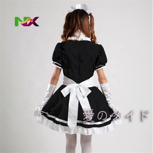 Disfraz de Mucama Francesa Sexy para Cosplay, Lindo Vestido Negro Uniforme Lolita Escolar de Tul, Disfraz de Halloween para Mujer, Disfraces de TV y Cine - Product Image 2