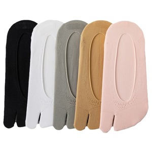 Women 2 Toe Invisible Socks Solid Color Non Slip Quick Drying For Hoof Shoes - Product Image 5