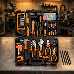 Kit <span class=keywords><strong>de</strong></span> Herramientas <span class=keywords><strong>de</strong></span> Reparación para el Hogar <span class=keywords><strong>de</strong></span> 148 Piezas <span class=keywords><strong>de</strong></span> Primera Calidad con Estuche <span class=keywords><strong>de</strong></span> Almacenamiento Resistente, Herramientas Manuales Básicas Completas para Mantenimiento del Hogar y Dormitorios - Product Image 1