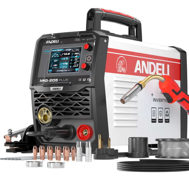 ANDELI 2024 New  LCD  MIG-270 MIG ALUMINIUM MIG MMA LIFT TIG Spool Gun Welding Machine