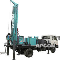 Camion de forage mobile pour puits d'eau, engin de forage rotatif hydraulique monté sur camion 200m 350m 400m usage intensif