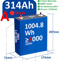 Cellules de batterie LiFePO4 MB31 314Ah 3.2V, stock UE, livraison rapide DDP, 8000 cycles, grade A, batterie lithium DIY 16kWh pour système solaire ESS